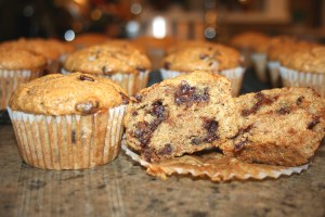 Chocolate chip banana muffins