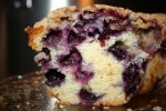 Blueberry cake slice