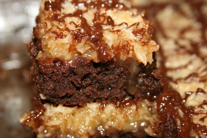 Coconut Caramel Brownies