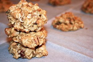 Banana Oatmeal Nut Cookies